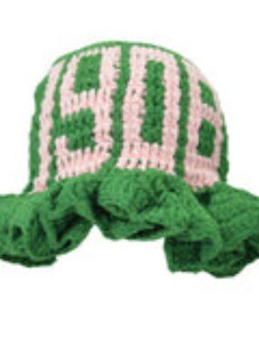 AKA SORORITY CROCHET BUCKET HAT Green